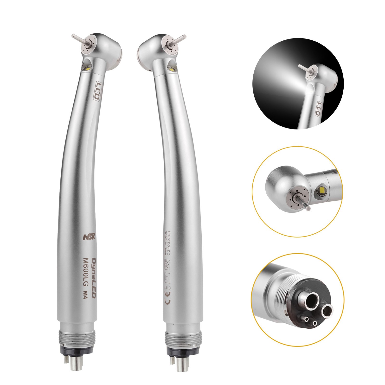 Dental LED High Speed Handpiece E-generator 8 Spray Ceramic Bearing DynaLED B2M4