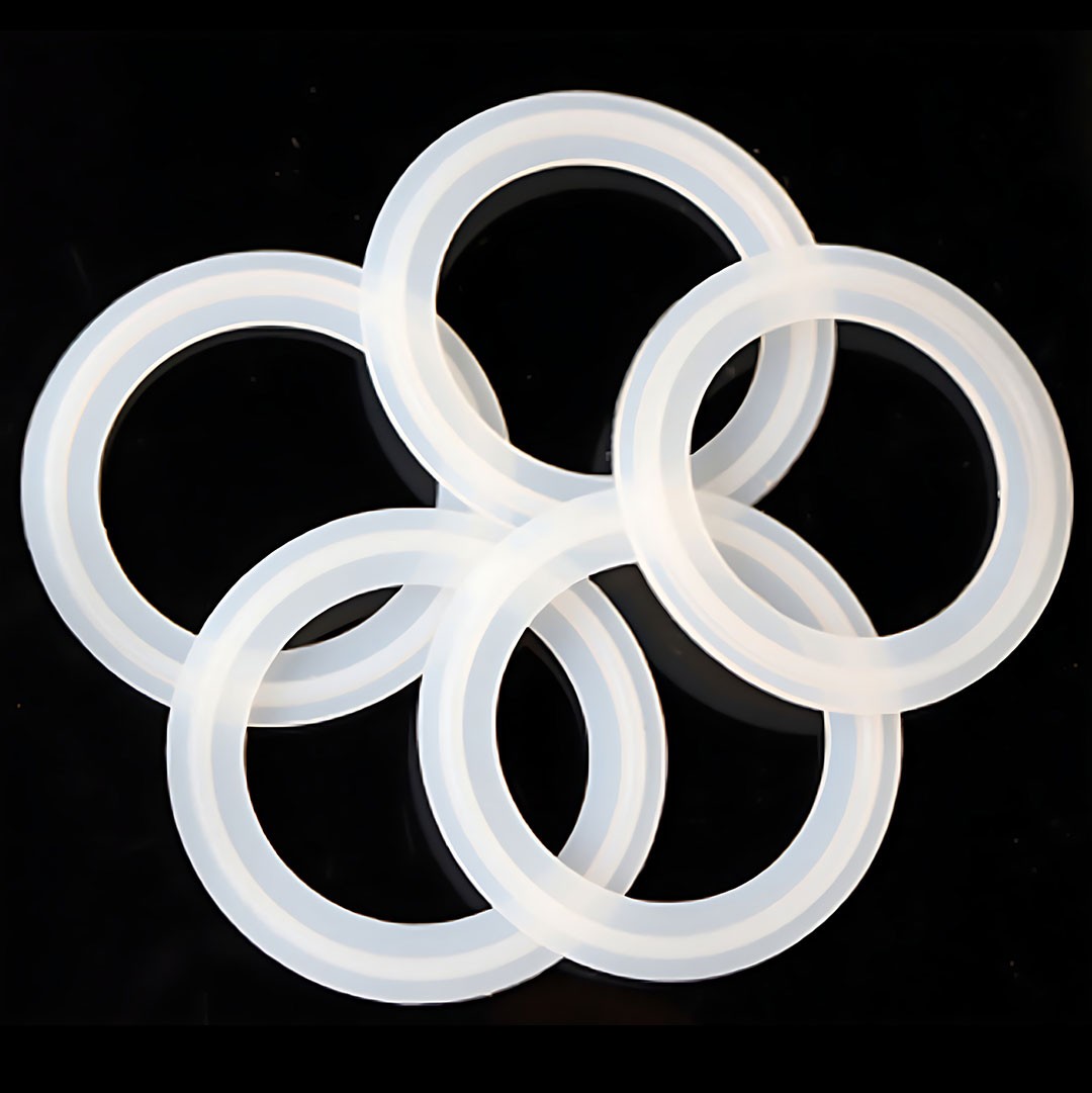 Silicone / PTFE Sanitary Clamp Gasket ID 15-197mm Tri Clamp Ferrule Pipe Fitting