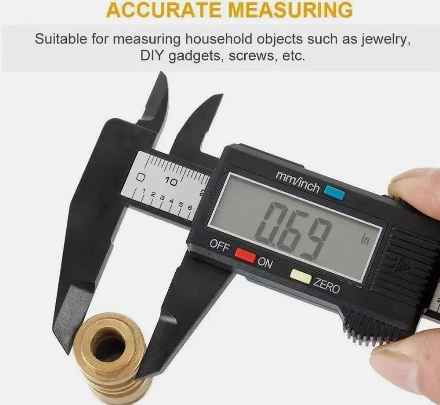 6″ 150mm Digital Caliper LCD Gauge Vernier Measuring Tool + 10 pack LR44