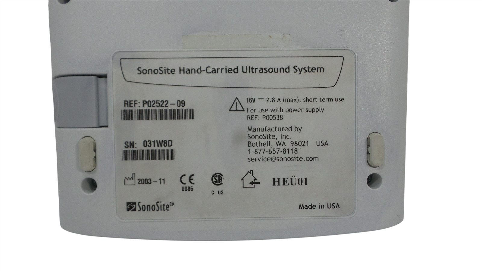SonoSite 180 Plus Hand-Carried Ultrasound System P02522-09 – Free Shipping