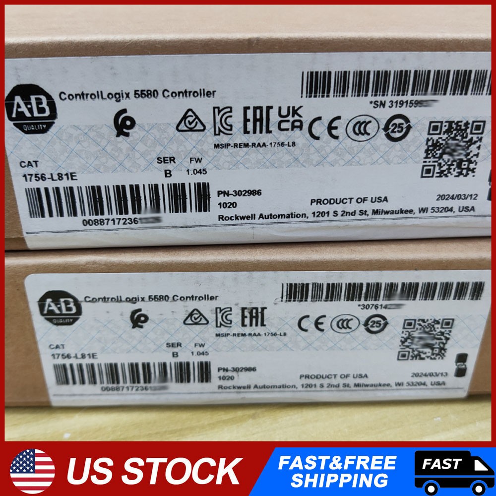 NEW PLC 1756-L81E ControlLogix 5580 Controller Processor 1756L81E