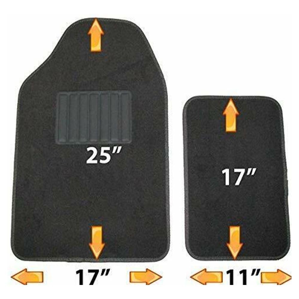 Dark Grey 4pc Heavy Duty Skid Carpet Floor Mats for RAV4 Corolla Camry Tacoma