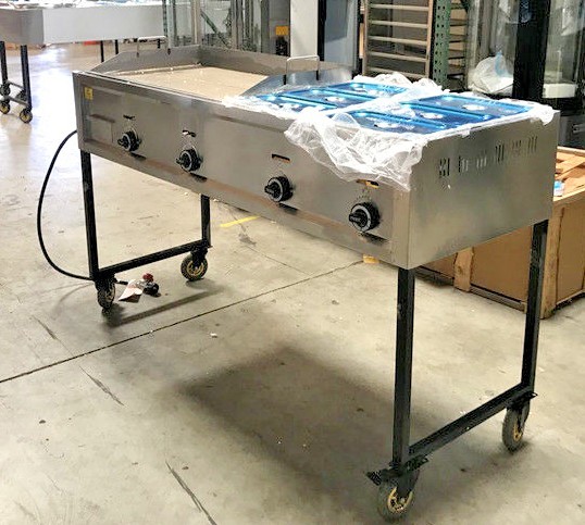 NEW 65″ Taco Cart Griddle Warmer Fryer Stainless Steel Propane LP BBQ G36W2