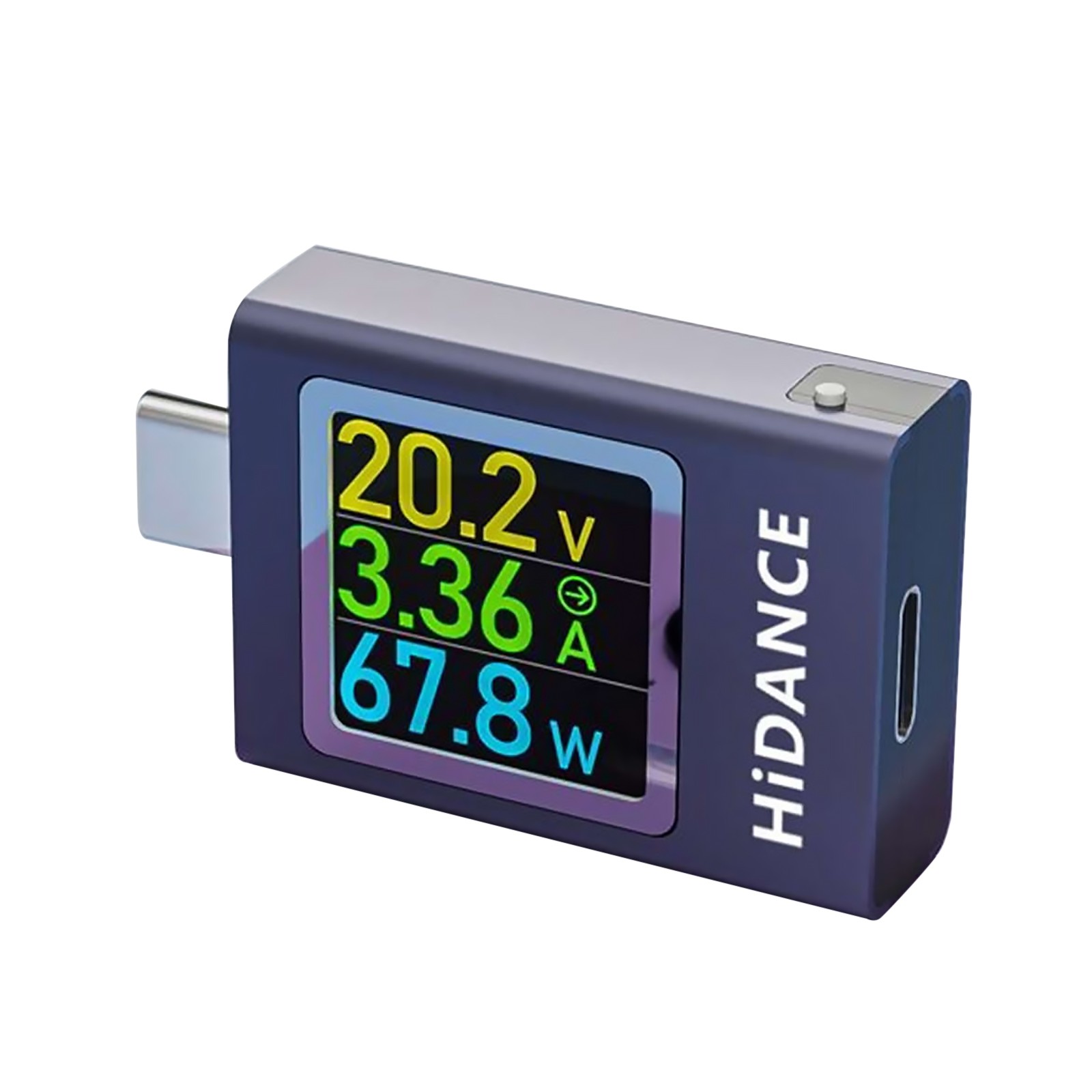 USB C Cable Tester with Battery Test Color Display 360 View Rotation PD QC