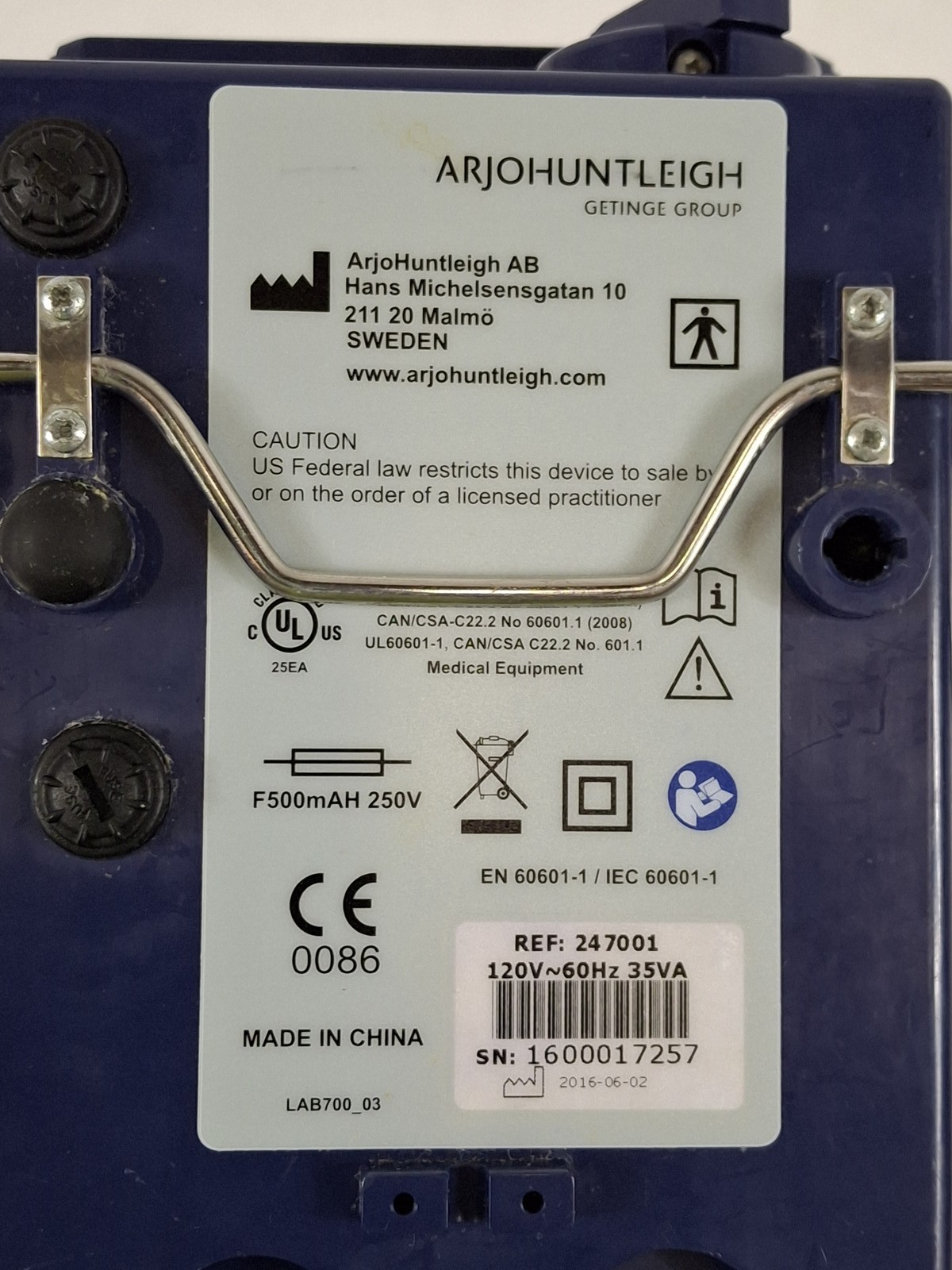 Arjo Flowtron Excel Pump