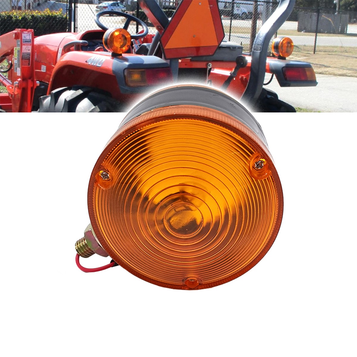 2PCS Light Assy Hazard Amber Turn Signal Lamp for Kubota L4400F L4400H L4600DT