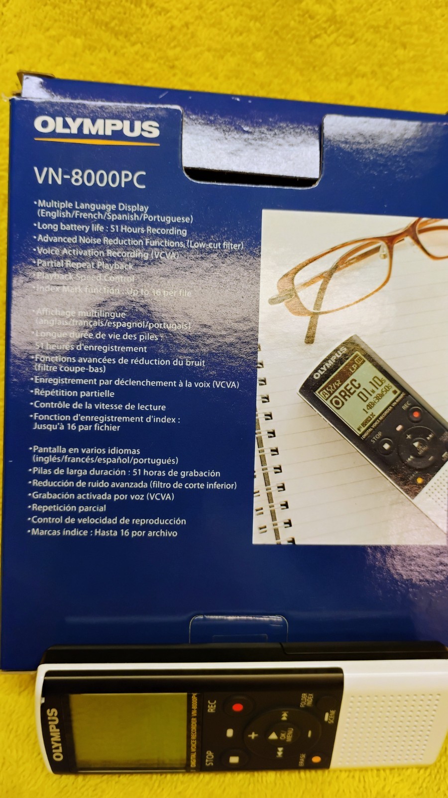 Olympus Digital Voice Recorder VN-8000PC Tested And Working