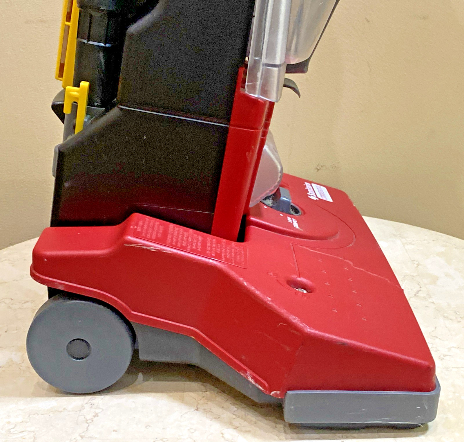 Sanitaire Commercial True HEPA Cyclonic System Upright Vacuum, Red