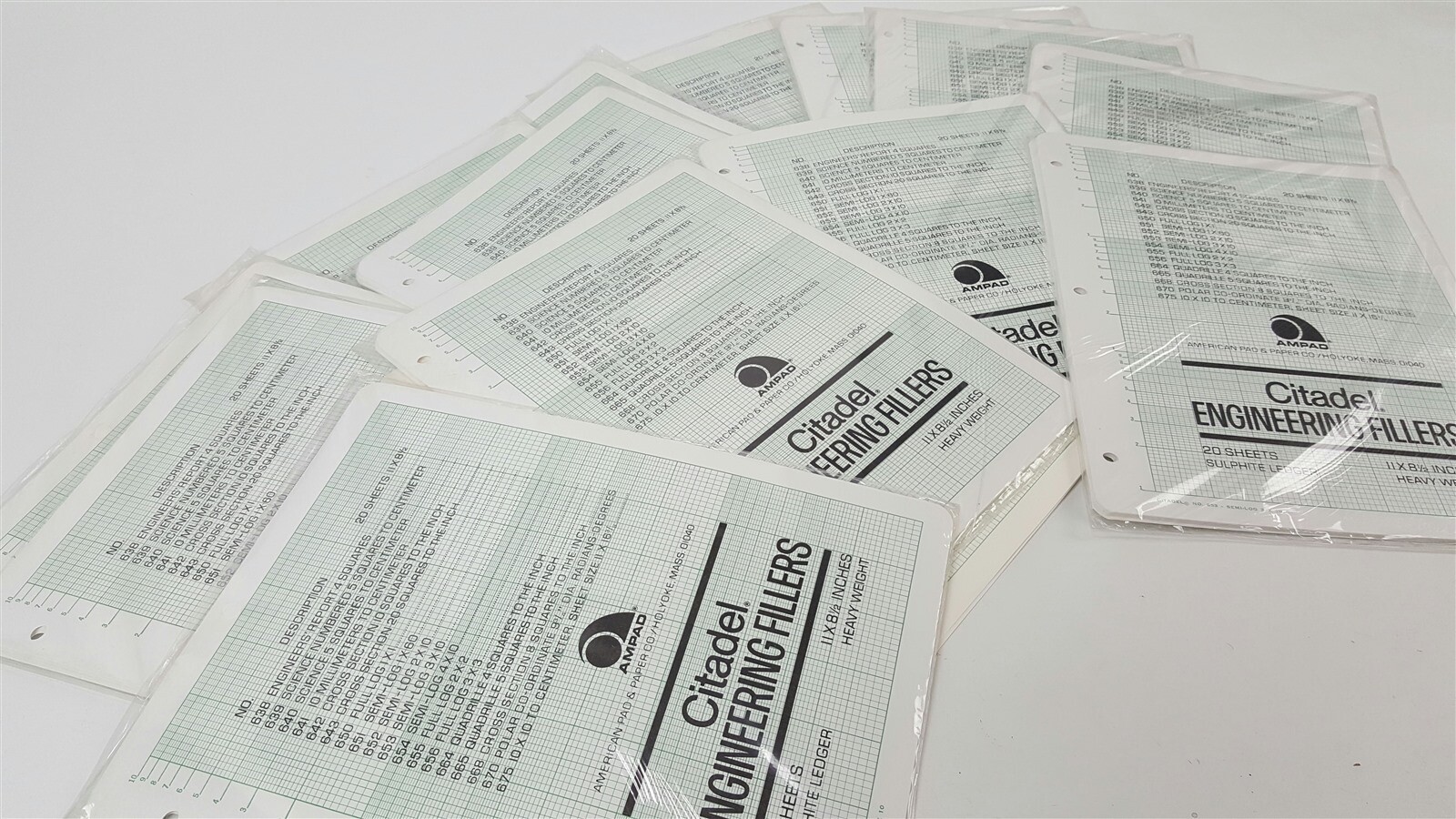 14 packs Citadel engineering fillers / graph paper – 20 sheets each – NEW