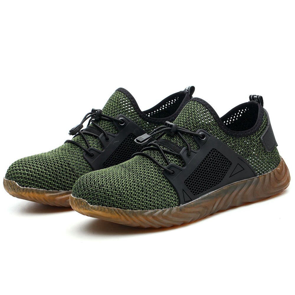 Mens Mesh Safety Shoes Steel Toe Work Boots Indestructible Lightweight Sneakers