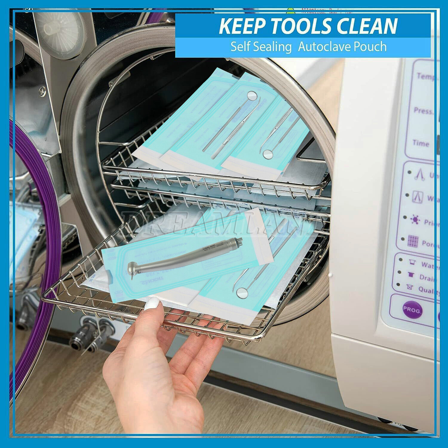 Self Seal Sterilization Pouches – Autoclave Sterilizer Bags 3.5×10 Tattoo