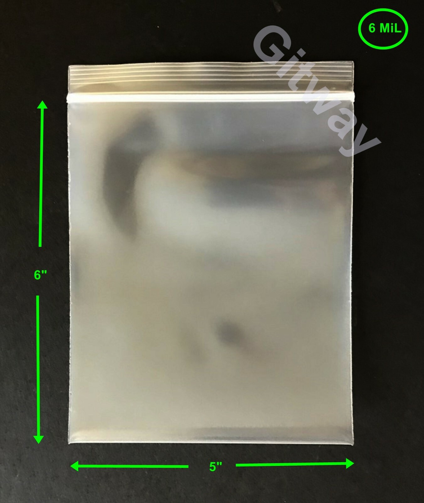 5″ x 6″ Heavy Duty 6 MIL Resealable Zip Top Lock Bag 6 ML Clear Plastic Bags