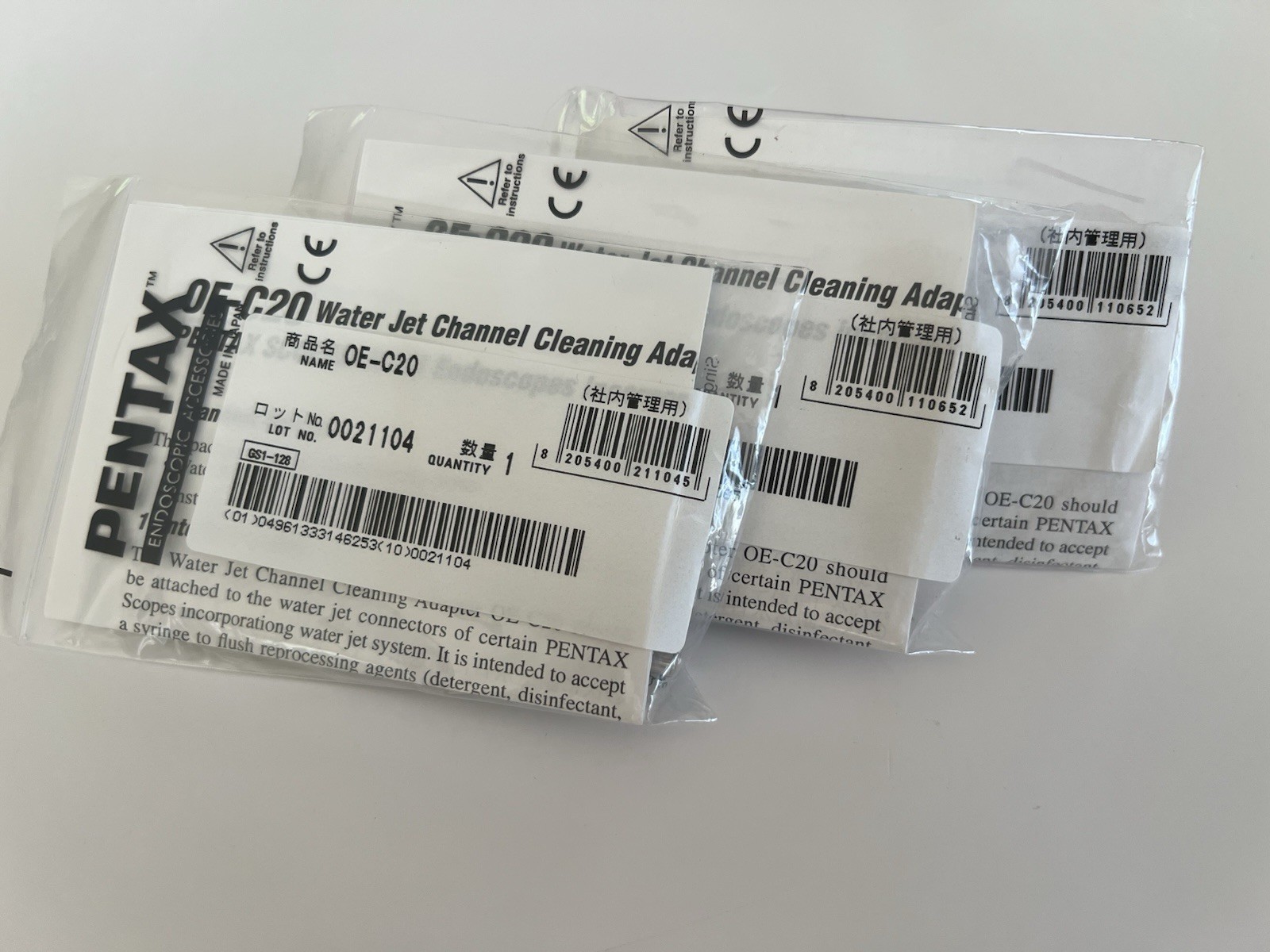 Three New Pentax OE-C20 Water Jet Cleaning Channel Adapter