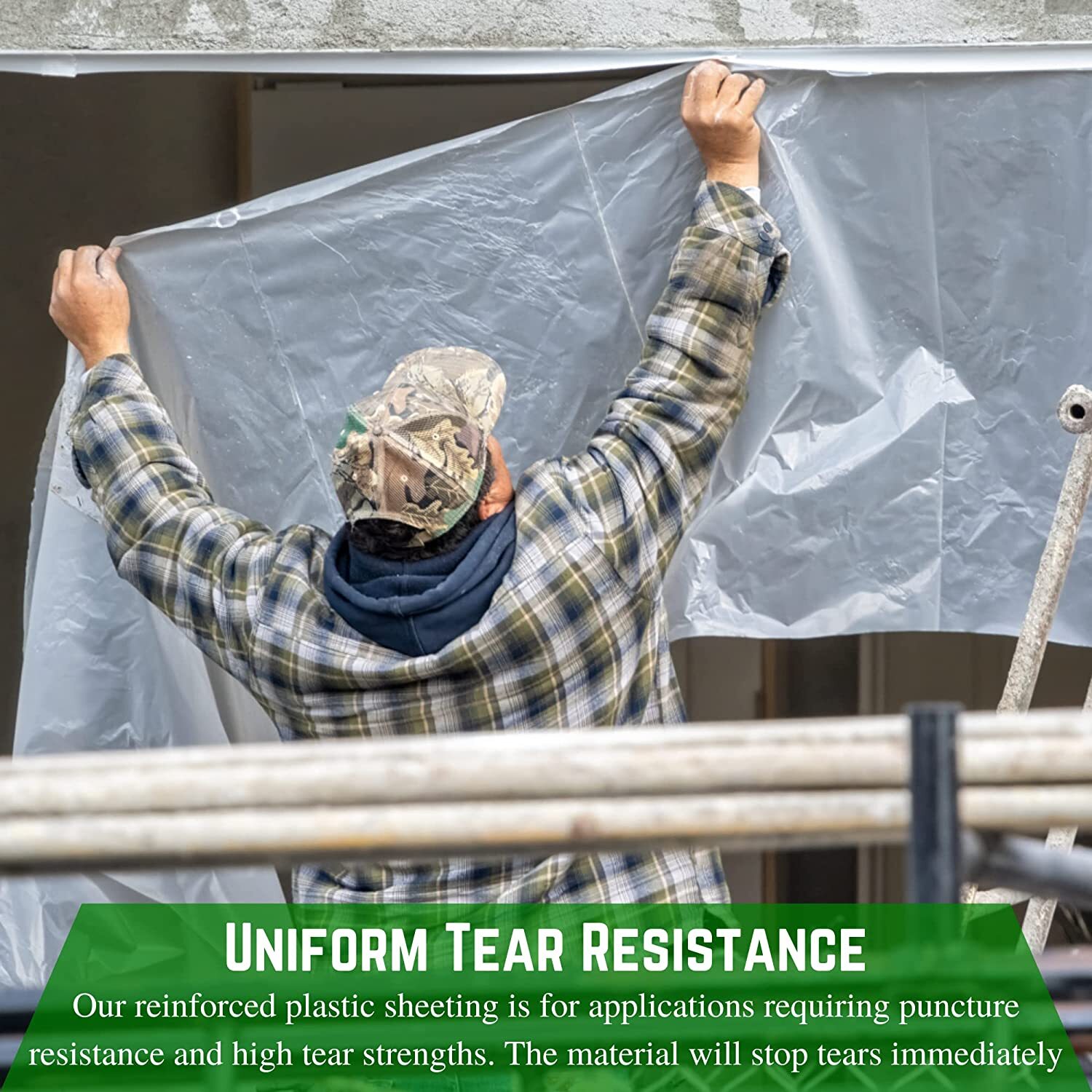 Dura Skrim 6 Mil Clear String Reinforced Plastic Sheeting