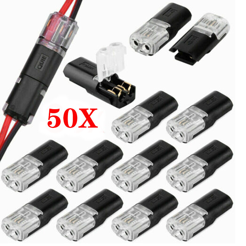 100 PCS Plug-In Quick Wire Connectors, Reusable Clamp Terminal Blocks for Cables