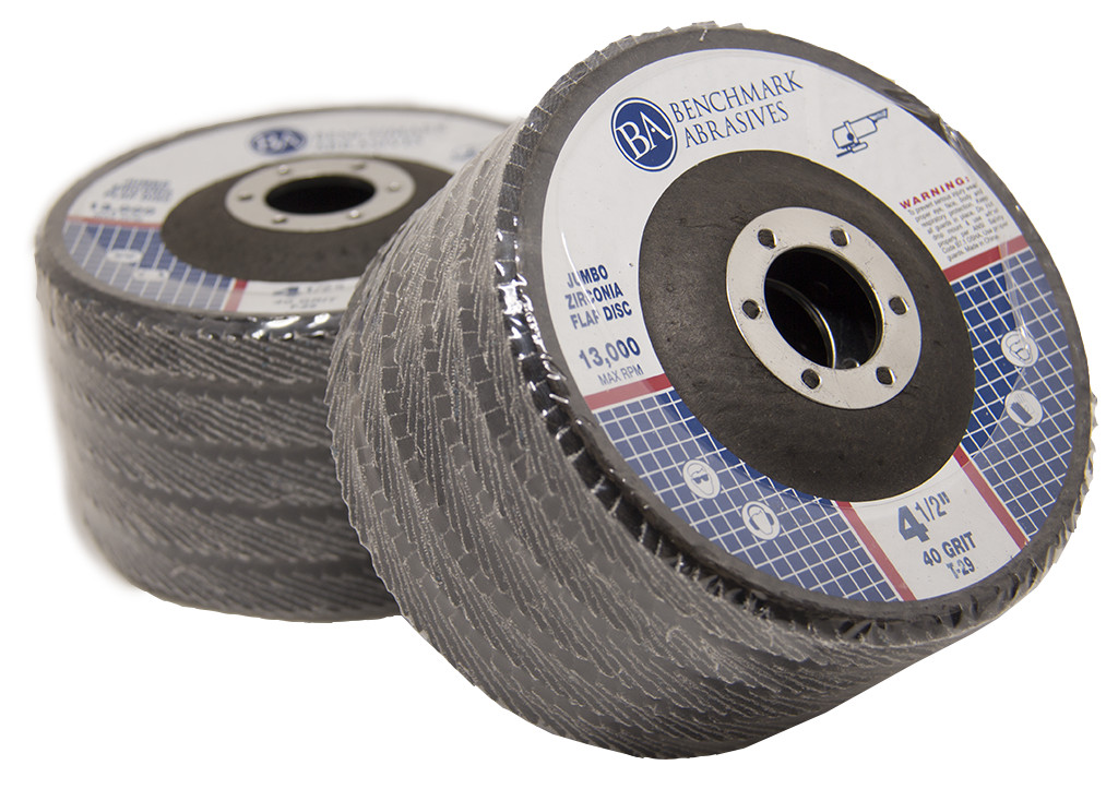 50 Pack 4.5” x 7/8″ Jumbo 40 Grit Zirconia Flap Disc Grinding Wheels T29