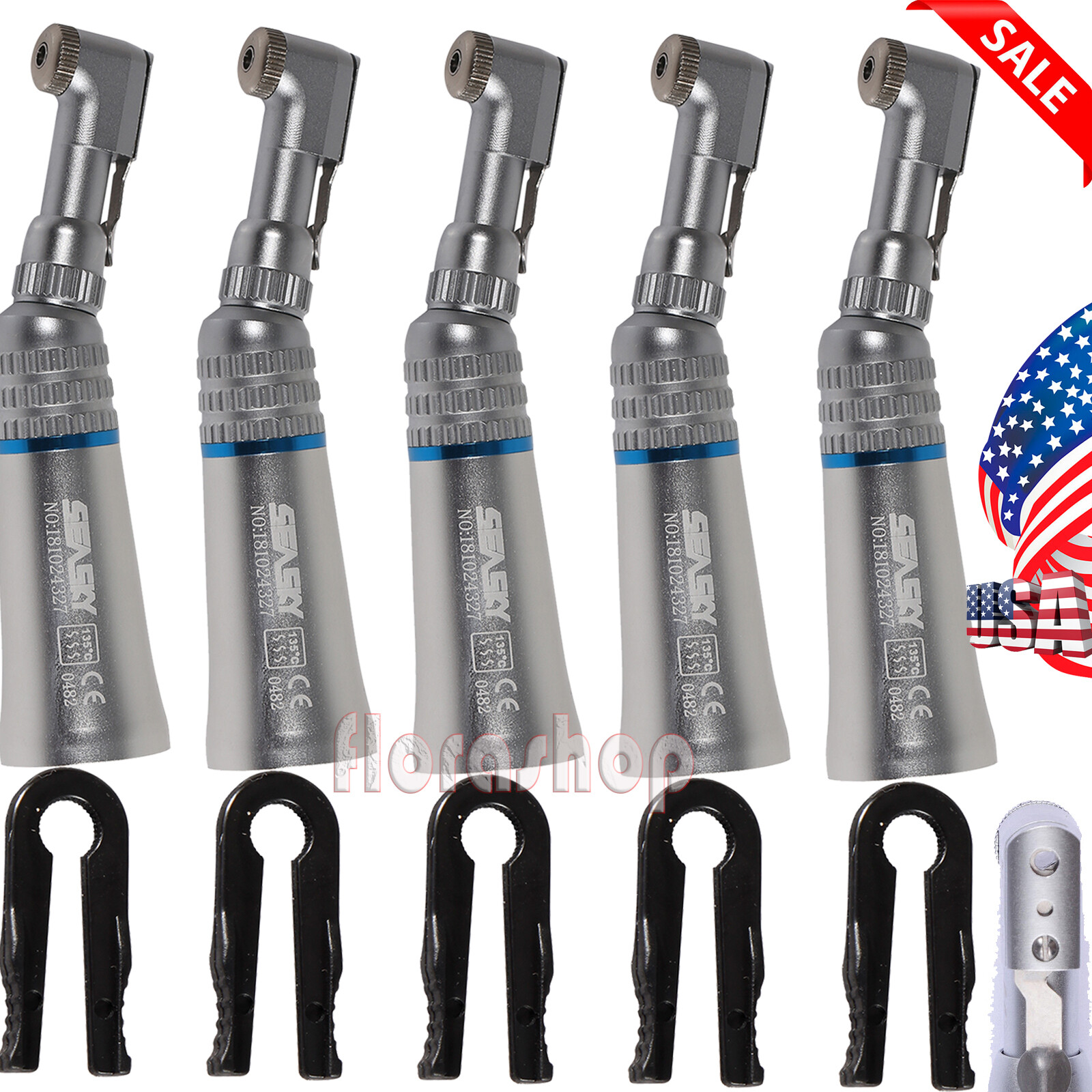 NSK PANA MAX Style Dental LED High Speed Handpiece Push Button 4 Hole Clean Head