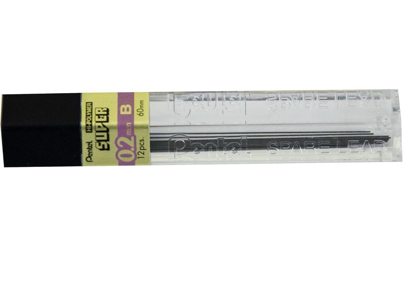 5 Packs Pentel Super Hi-Polymer Lead Refill 0.2mm Ultra Fine, HB, 120 Pieces