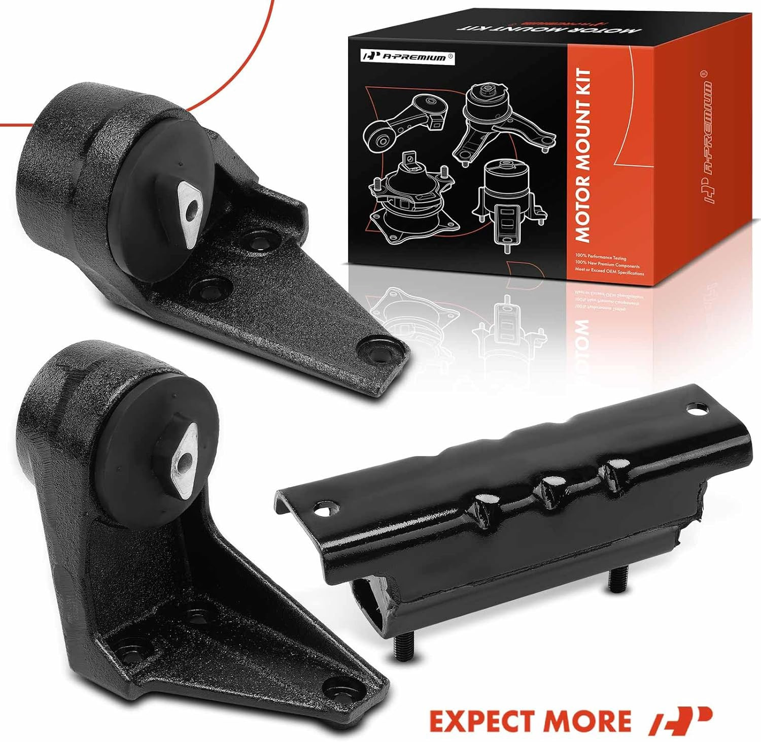 3PCS Engine Motor Mount and Transmission Mount Kit Compatible with Dodge Ram 250
