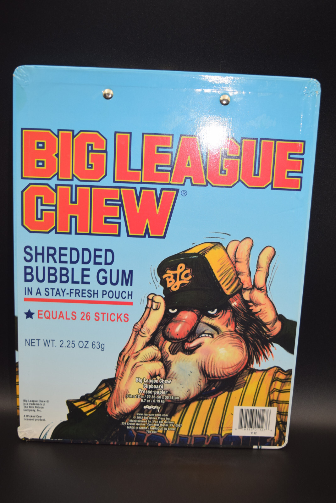 Big League Chew Clipboard 2012 Shredded Bubble Gum Wicked Cow iscream shop