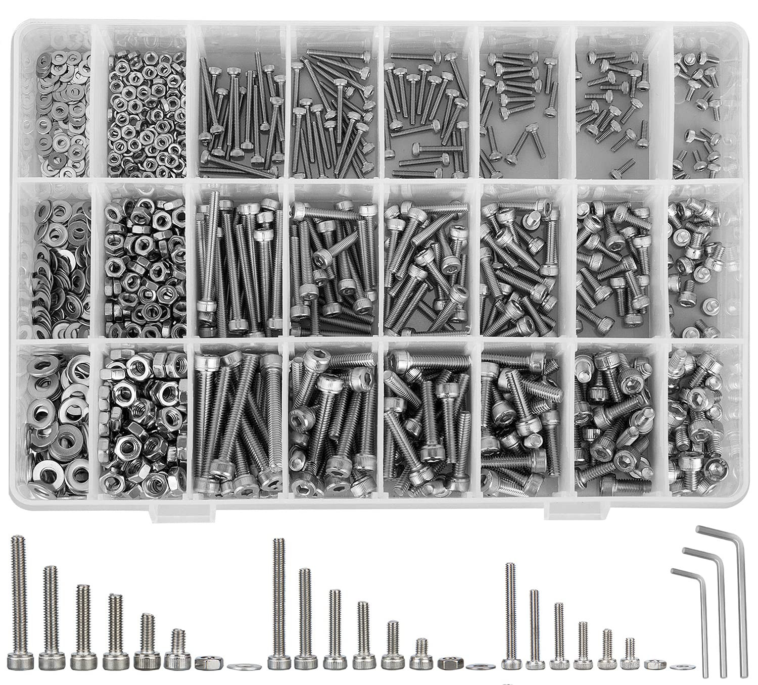 Metric Bolt Assortment M2 M3 M4 4MM to 30MM Hex Socket Head Cap Machine Screws