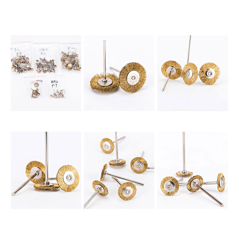 10pcs Dental Polishing Buffing Wheel Brusher 2.35mm Assorted for Rotary Tool