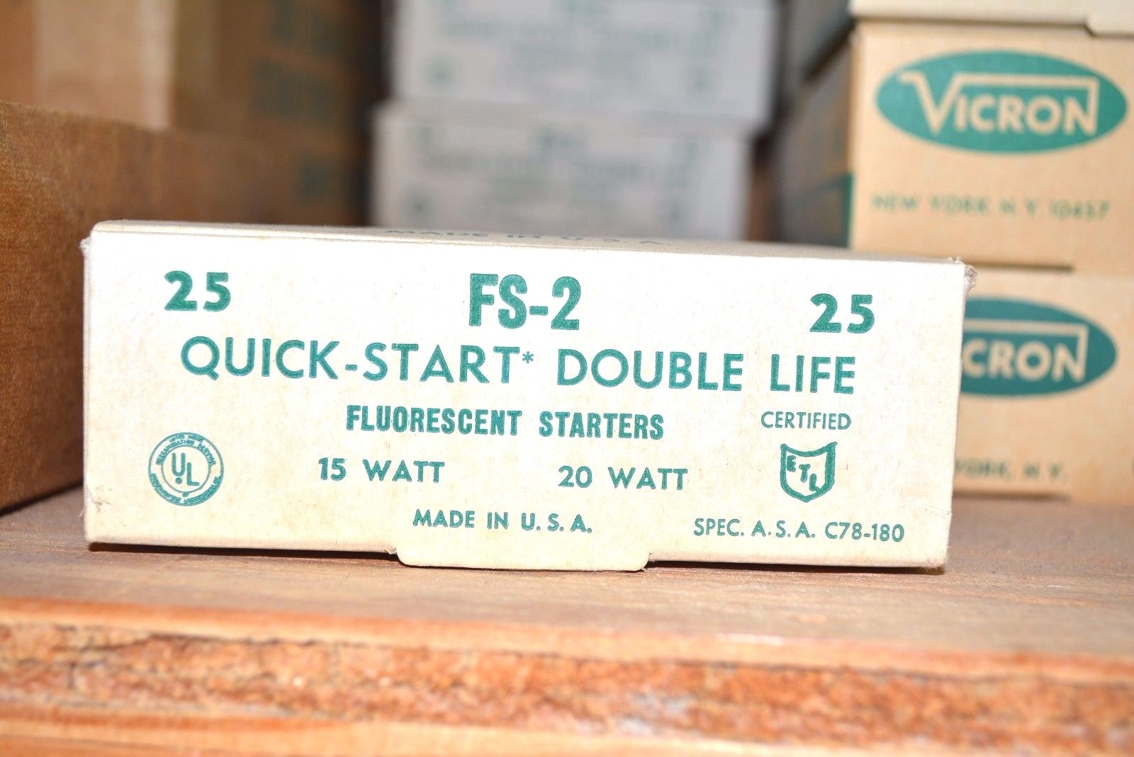 2-PK FS-2 QUICK START Double Life FLUORESCENT STARTER 15-20 Watt NEW FS-2