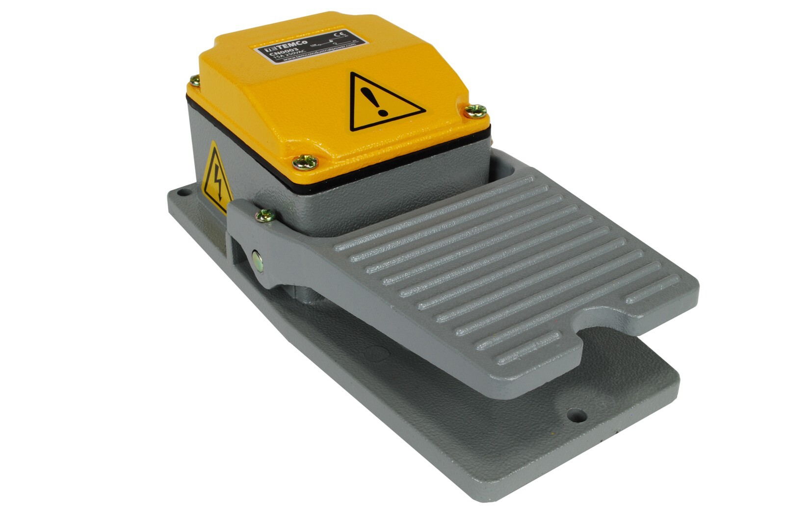 TEMCo Heavy Duty Cast Aluminum Foot Switch 15A SPDT Electric Pedal Momentary New