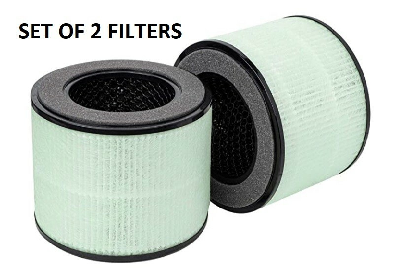 SET OF 2 PARTU BS-08 TRUE HEPA H-13 Air Filters, 3-in-1 Filtration System