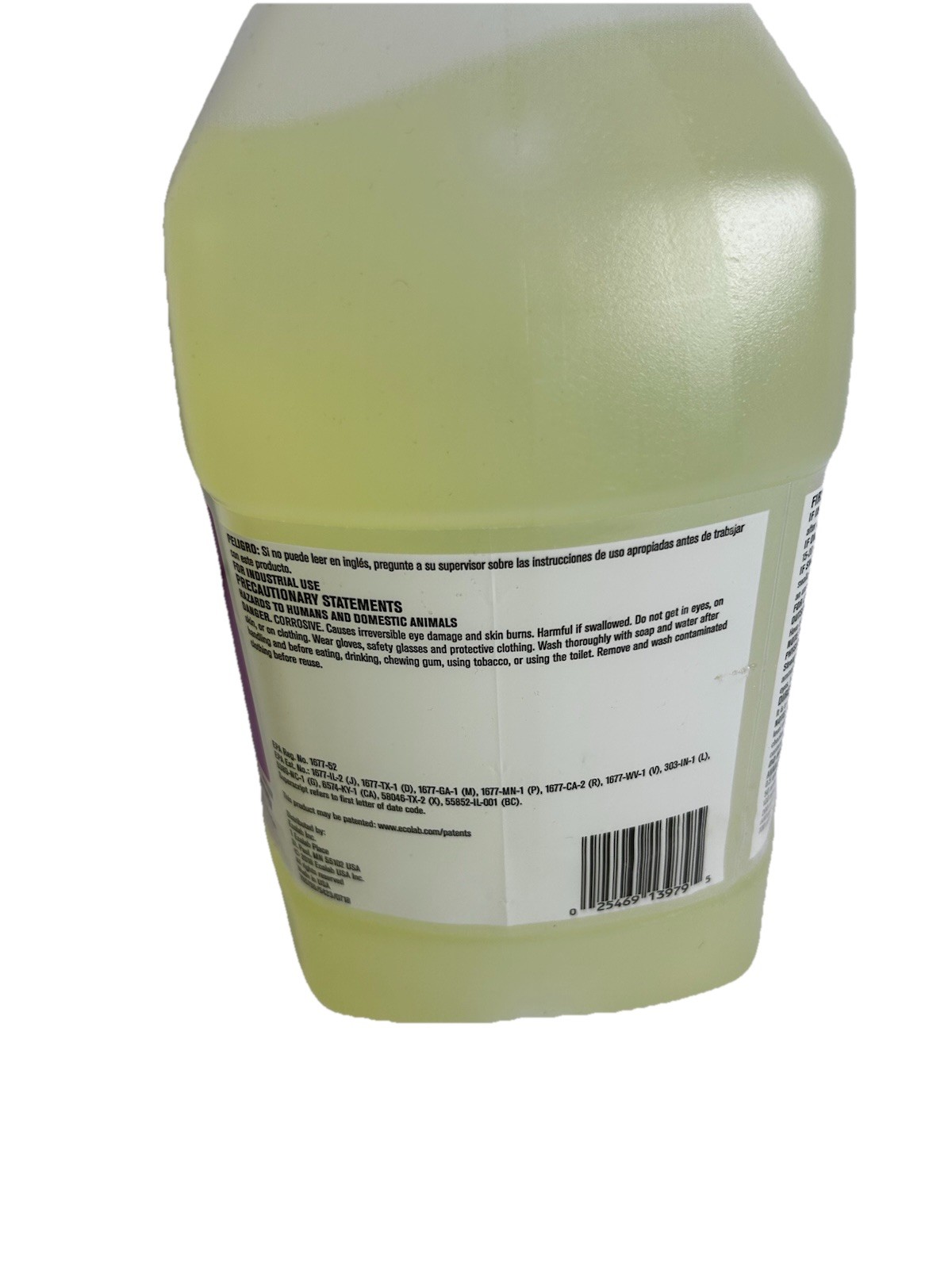 ECOLAB Eco-San Chlorinated Sanitizer, Multi-Surface, Unscented 1 US Gal 6113979