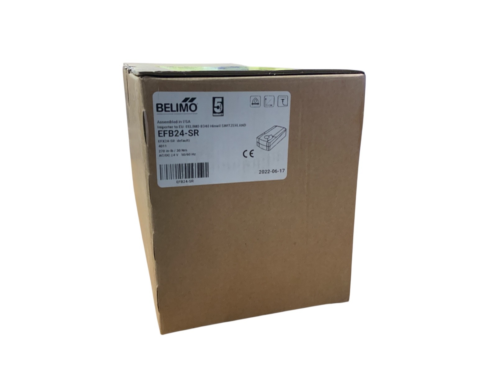 New Belimo EFB24-SR Actuator 24V AC/DC 270in-lb / 30Nm