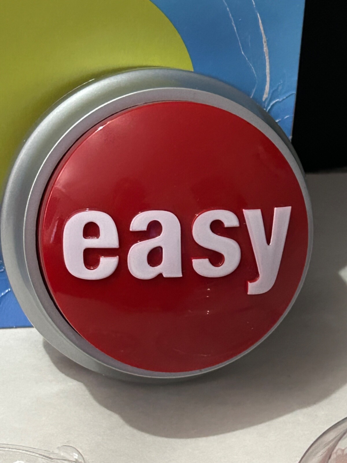 STAPLES EASY BUTTON THAT WAS TALKING OFFICE GIFT COLLECTOR ITEM ENGLISH RED A6