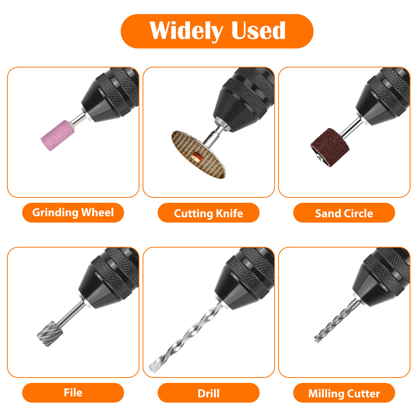 2Pcs 1/4″ Inch Hex Shank Keyless Drill Bit Chuck Quick Change Adapter Converter