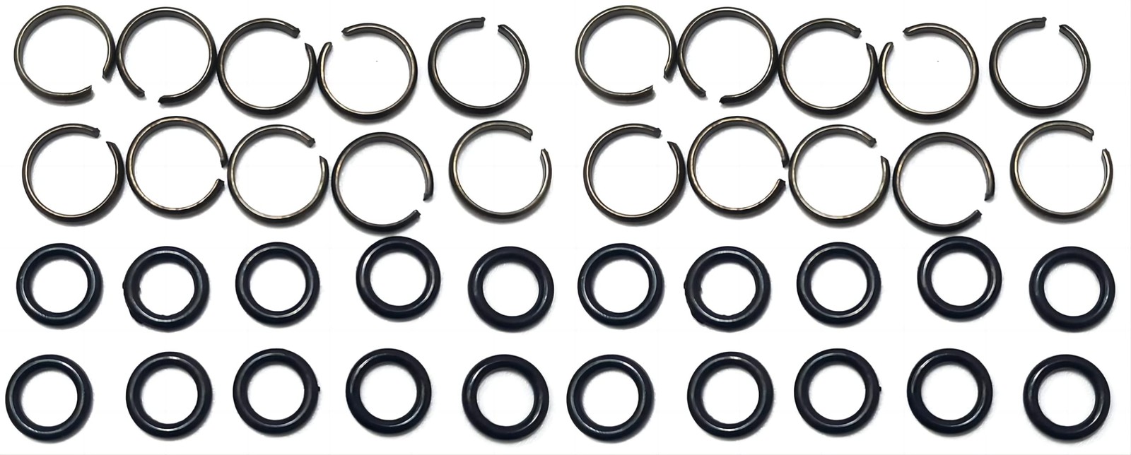 20 Sets of 3/8″ Impact Wrench Socket Retainer Rings with O-Ring,Impact Black
