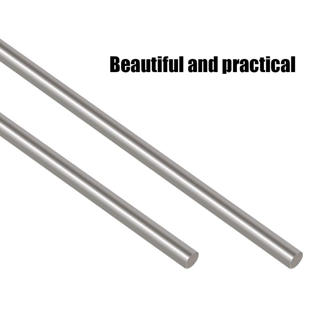 2Pcs 5mm x 356mm Stainless Steel Straight Solid Metal Round Rod Lathe Bar Sto…