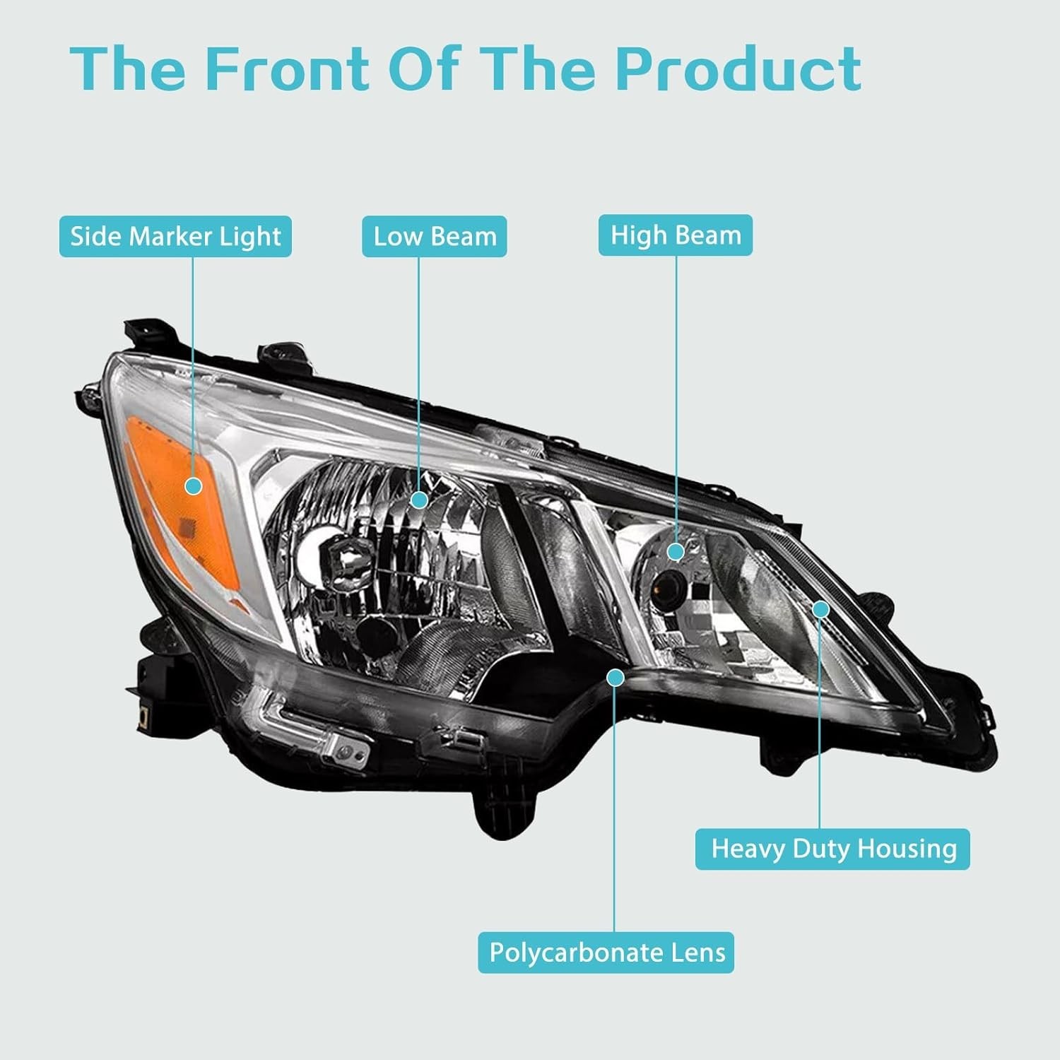 Headlights Assembly Compatible with 2021-2024 Mitsubishi Mirage/Mirage G4 Haloge
