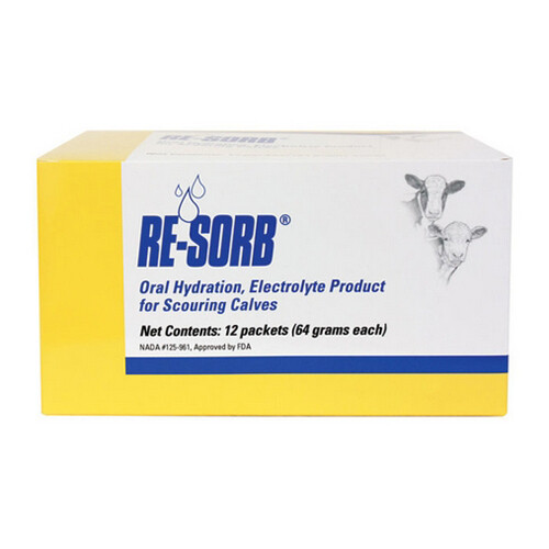 Re-Sorb Oral Hydration Calf Electrolyte – Carton 12 Packets By Zoetis