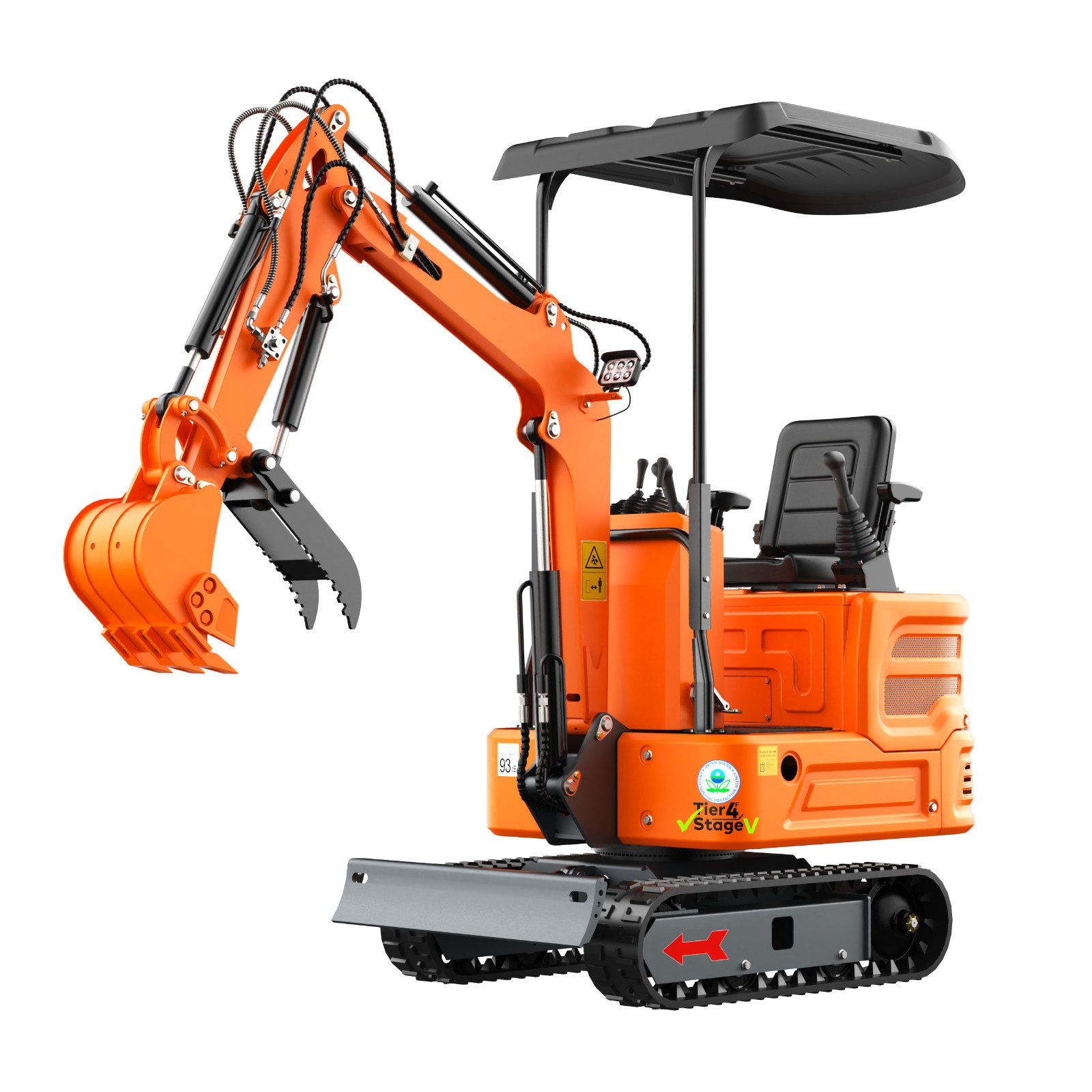 1 Ton Mini Excavator + Mini Skid Steer Loader 13.5HP B&S Gas EPA Free Shipping