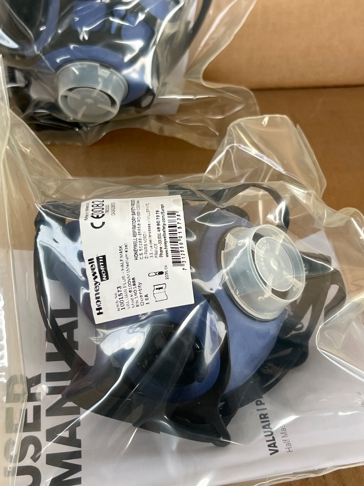 (Lot 2 Pcs) Honeywell 1001573 Valuair Plus-Half Mask