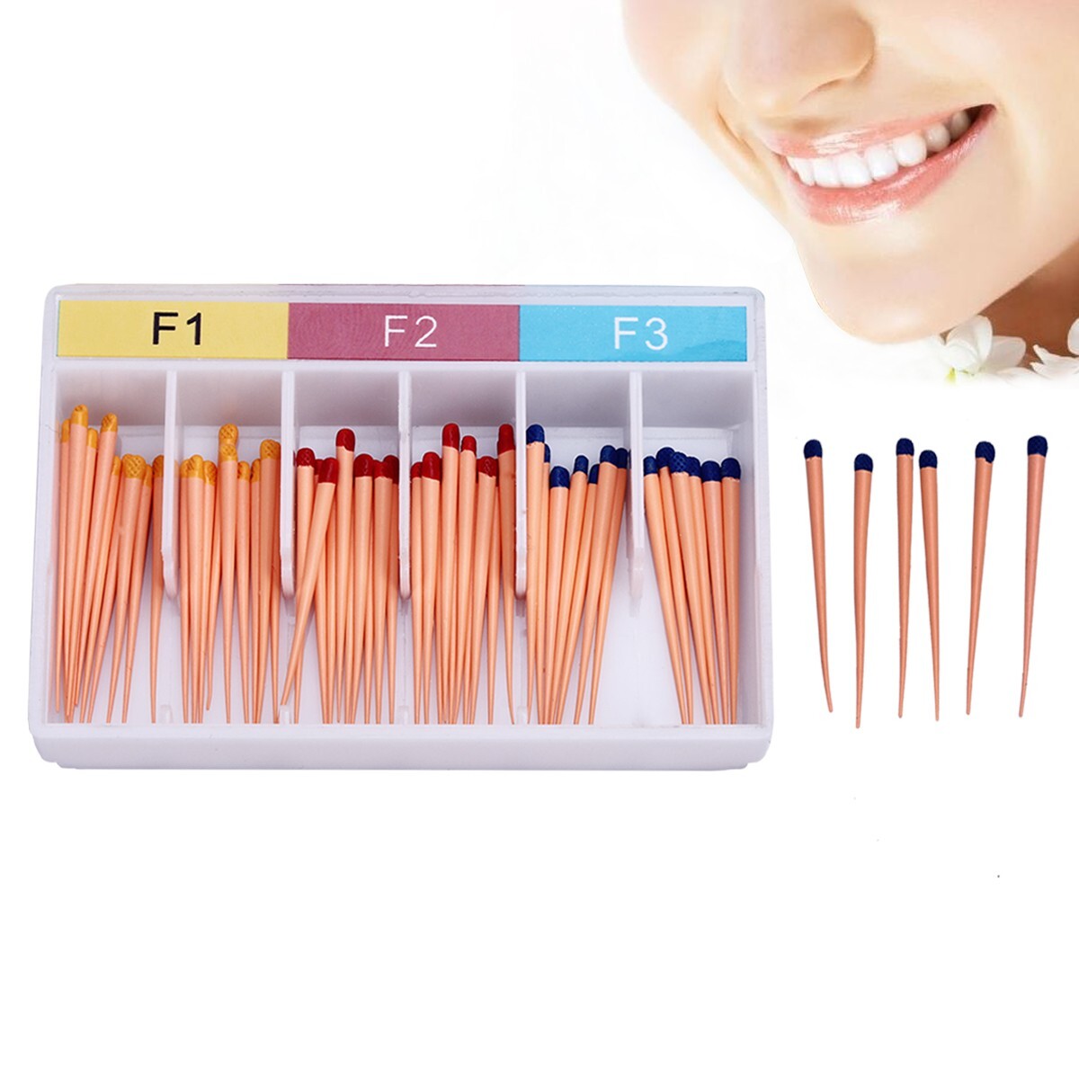 AZDENT Dental Endodontics Gutta Percha Points/Absorbent Paper Points F1 F2 F3