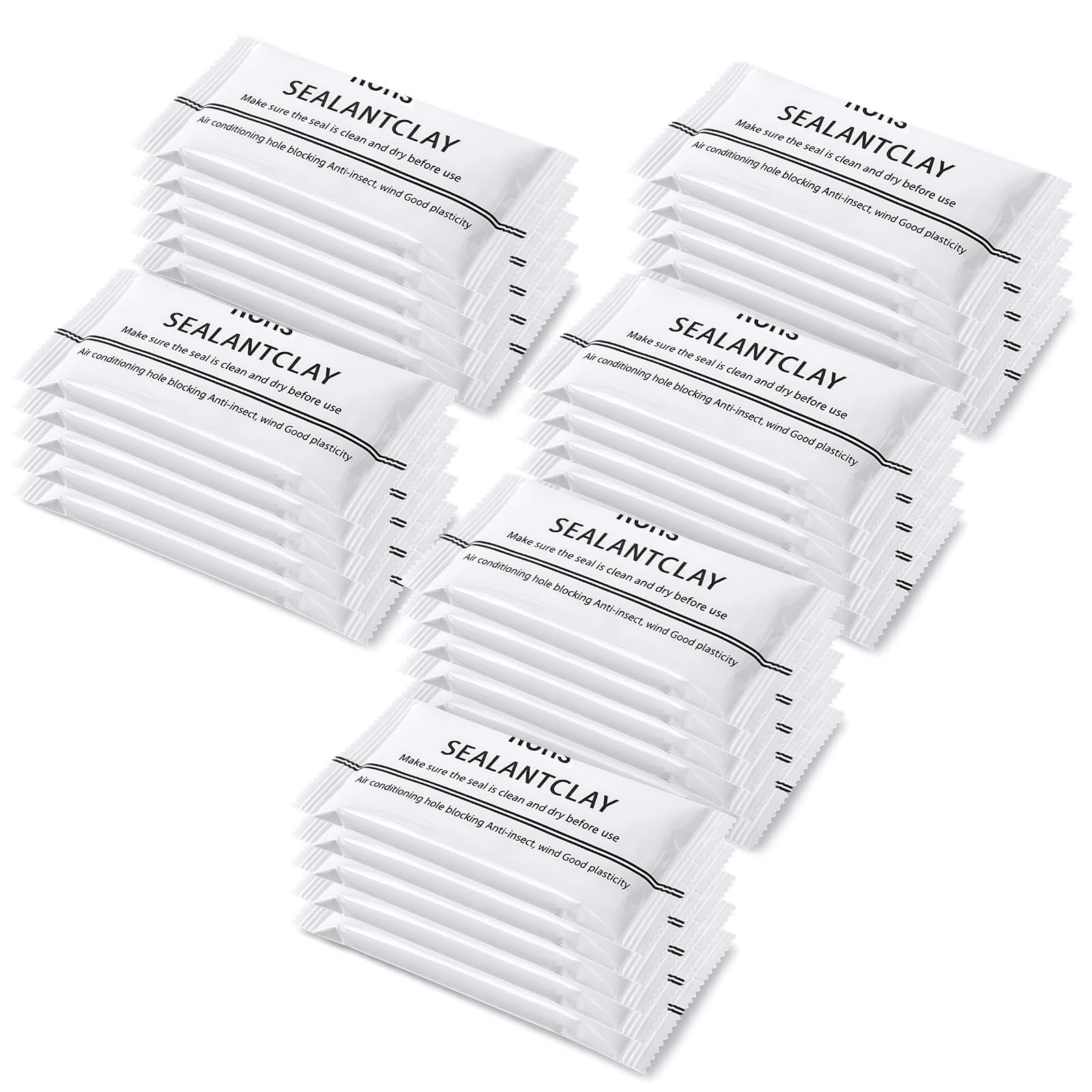 White Waterproof Seal Putty, Repair Mastic Clay, 30 Pack, 0.06 lb