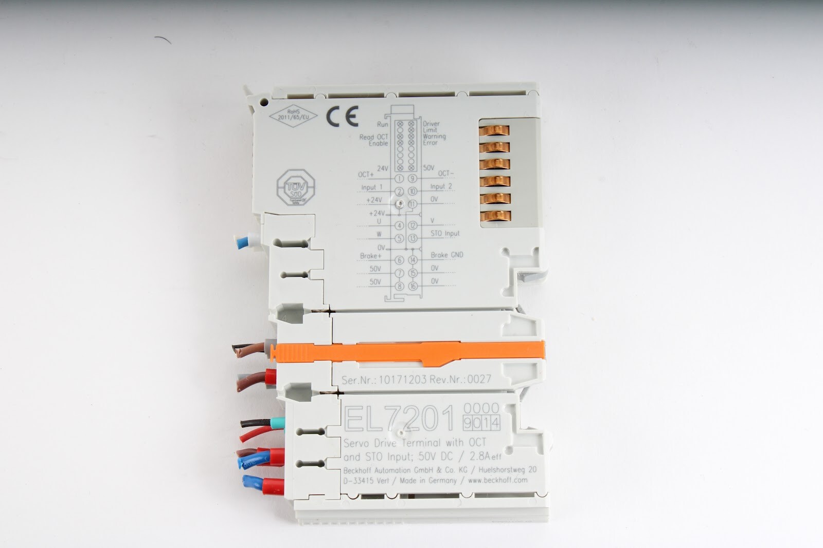 Beckhoff EL7201 Servo Drive Terminal with OCT