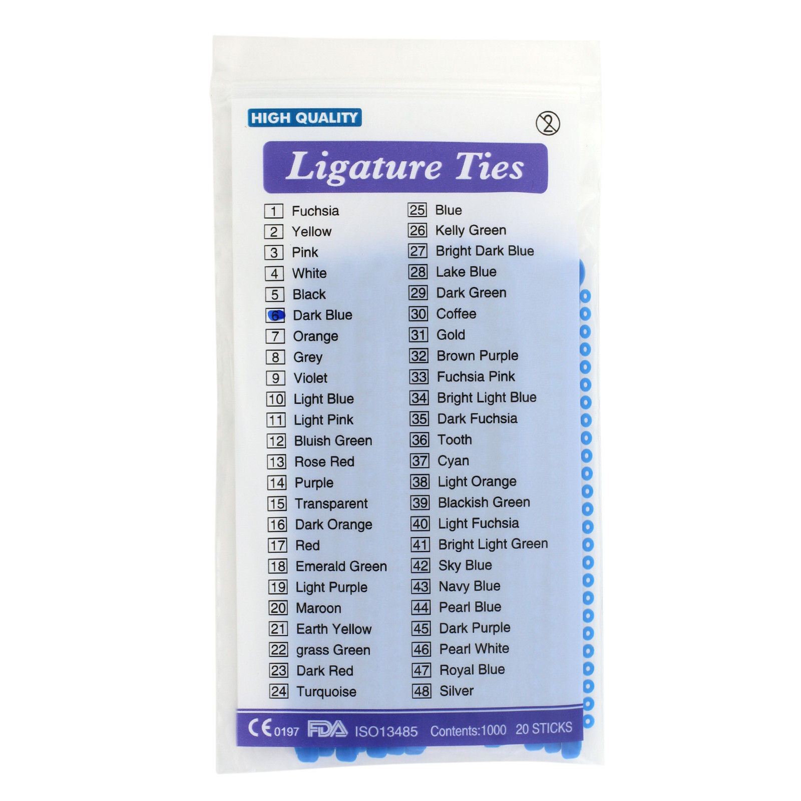 1000pcs Dental Orthodontic Ligature Ties Braces Elastic Rubber Ligas Ortodoncia