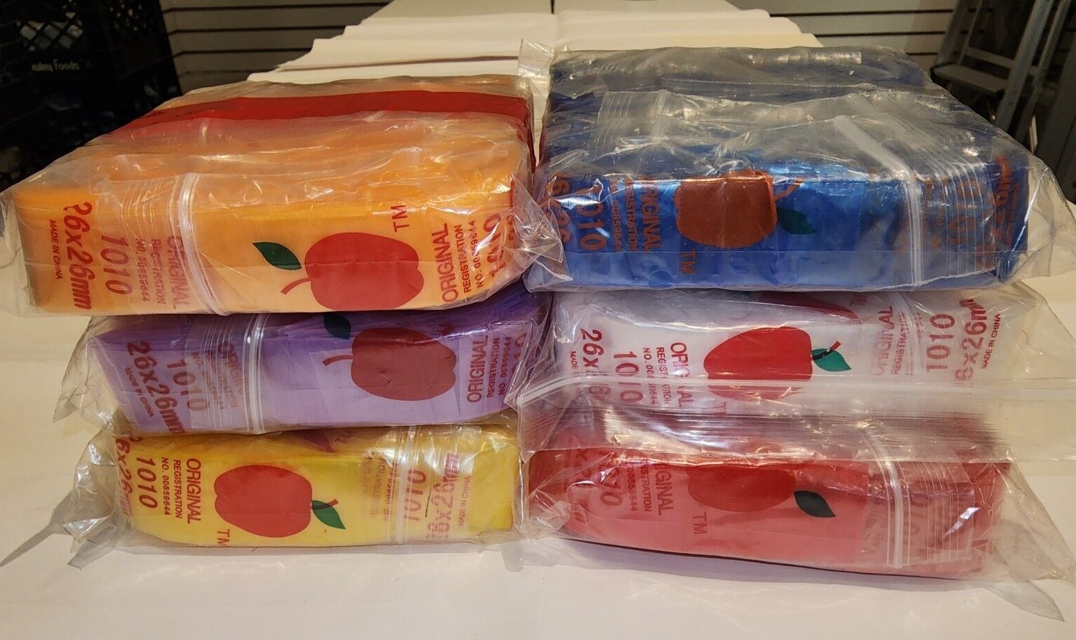 Apple 1010 1″x1″ Plastic Bags Baggies Jewelry Ziplock Zipper Stamp Bags lot