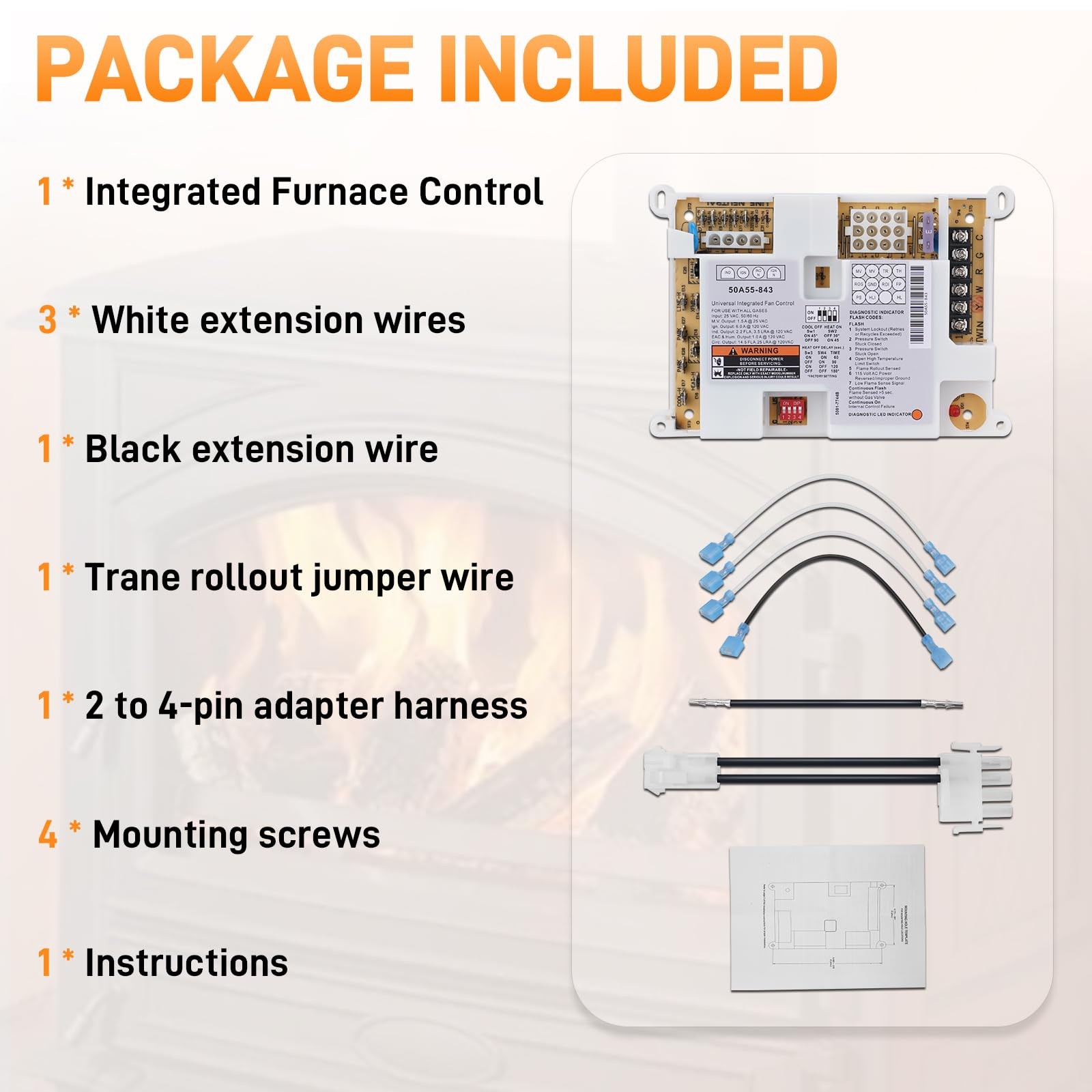 50A55-843 Furnace Control Circuit Board Replacement for White Rodgers