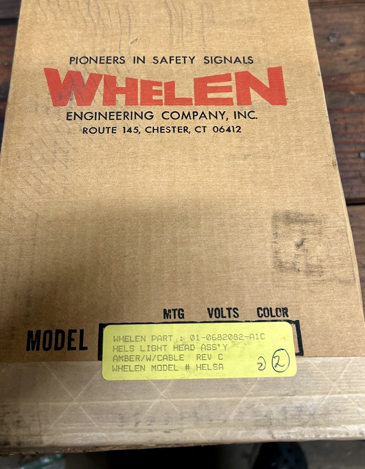 New Whelen HELSA Amber Light Head Assembly 01-0682082-A1C OEM NOS
