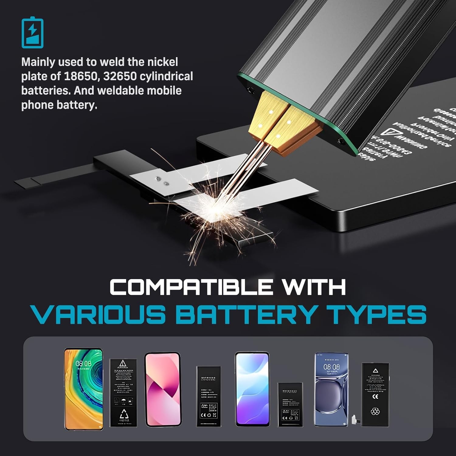 Seesii OLED Portable Spot Welder for 21700 18650 Battery Spot Welder 5000mAh