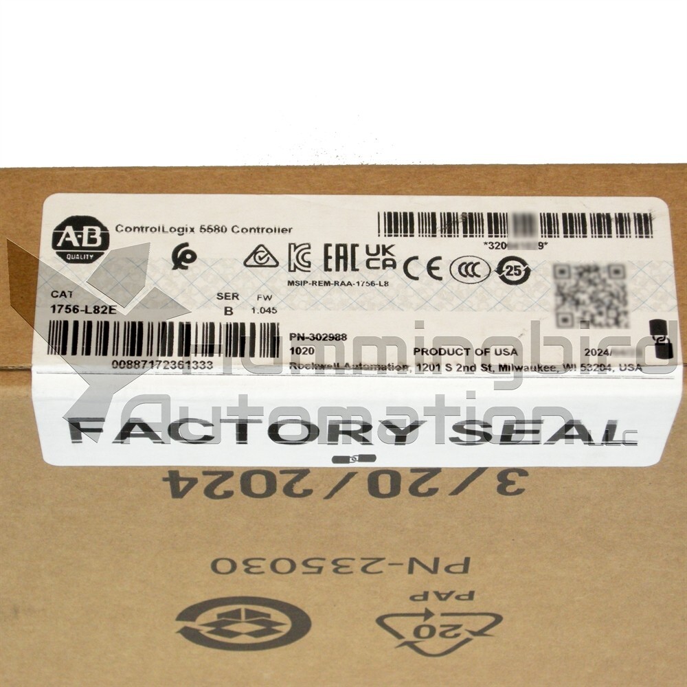 2023-2024 Allen Bradley 1756-L82E /B ControlLogix PLC Surplus SEALED *US SELLER*