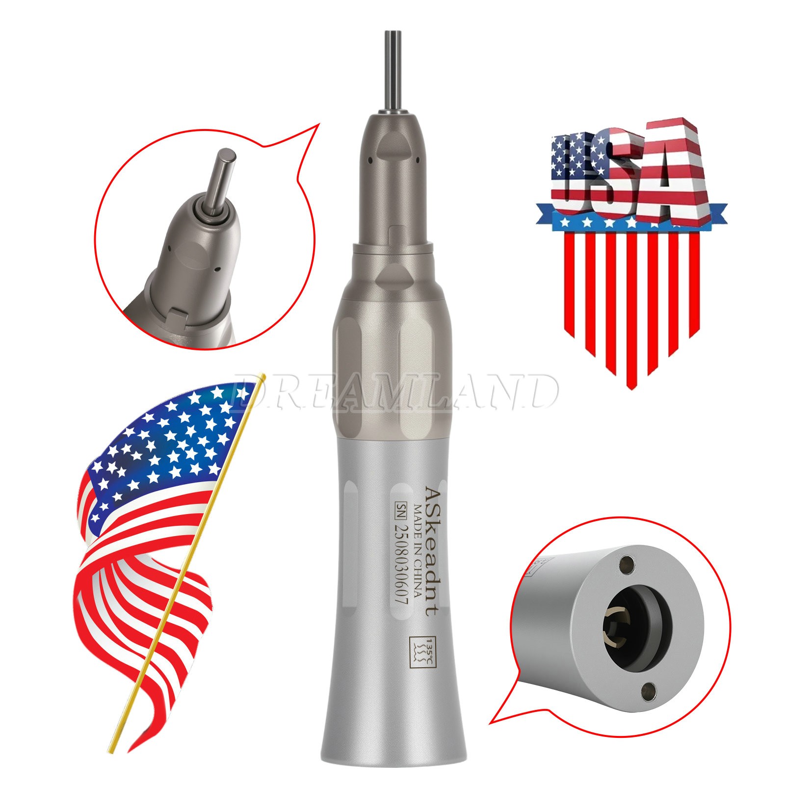 ASKEADNT Dental E-generator LED High Speed/Low Speed Handpiece Kit 2Hole/4Holes