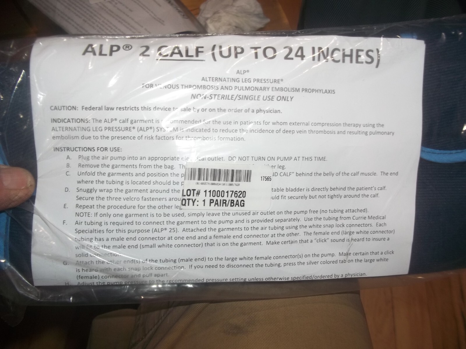 Currie Medical ALP 2 Calf Alternating Leg Pressure, Up to 24 In.,